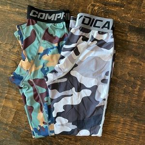 2 Pairs Mens Compression Leggings